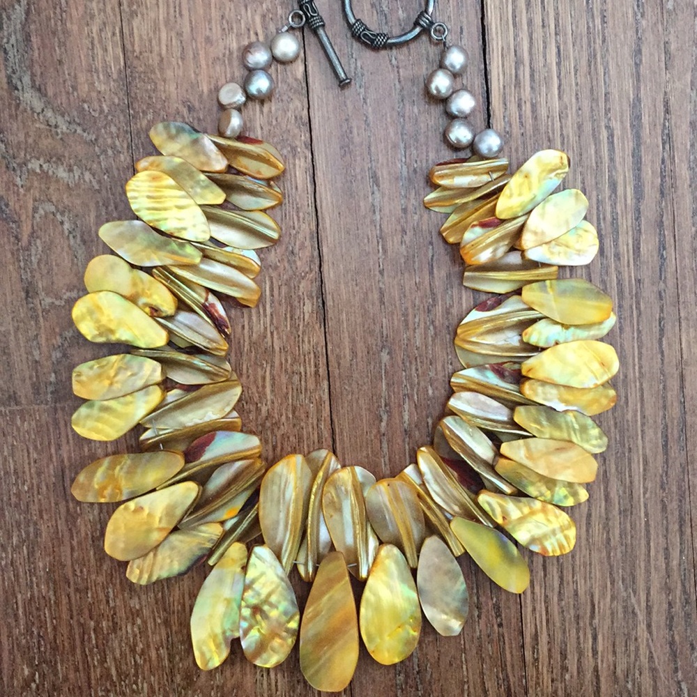 Mother of Pearl statement necklace